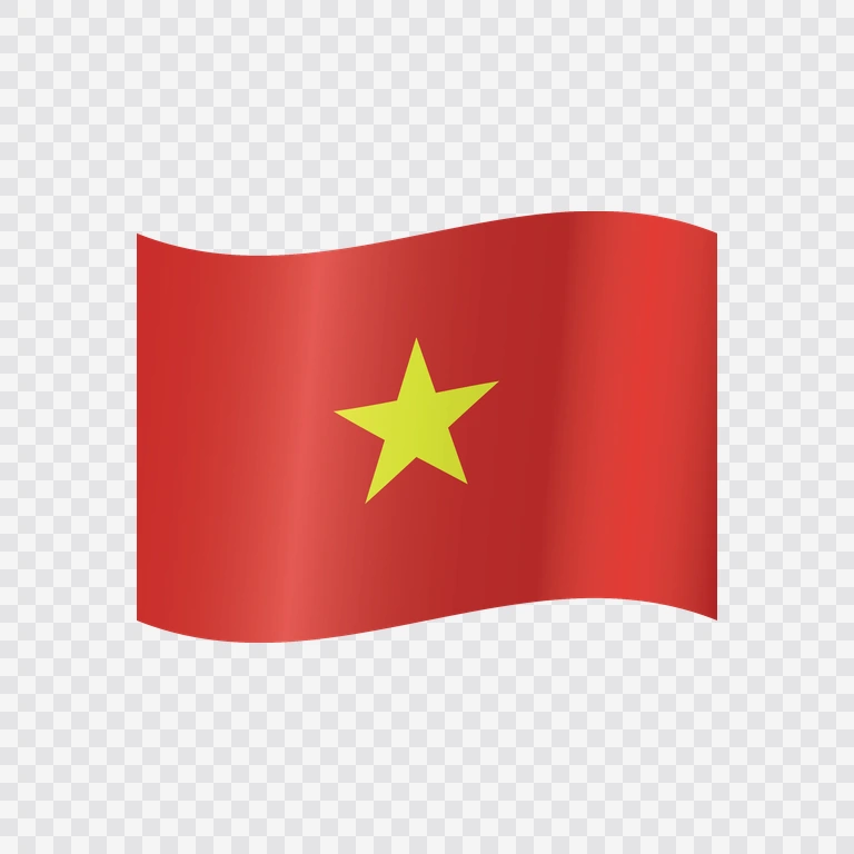 Vietnam waving flag