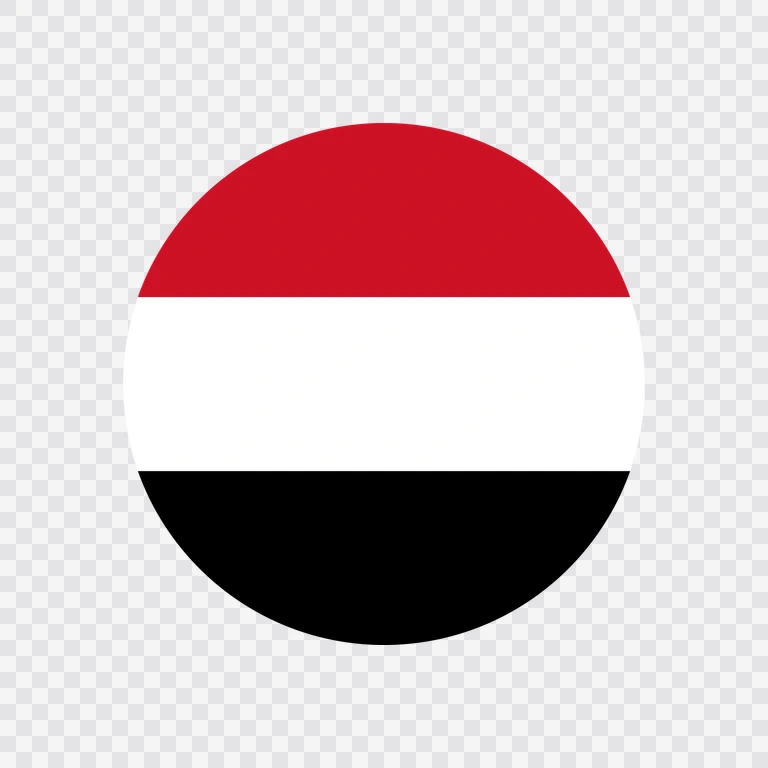 Yemen circle flag icon
