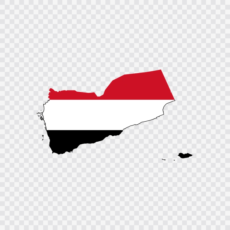 Yemen flag map