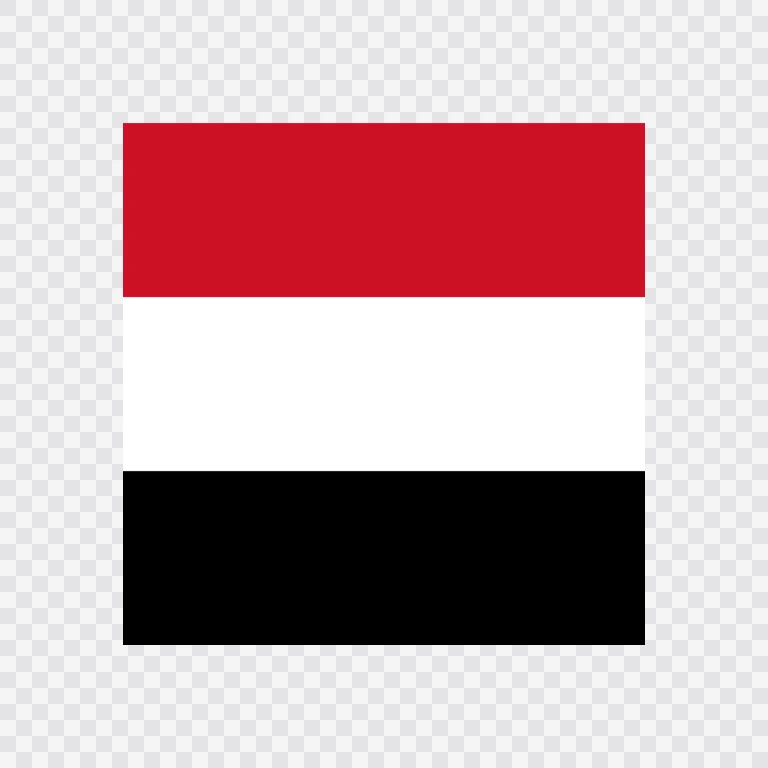 Yemen square flag icon