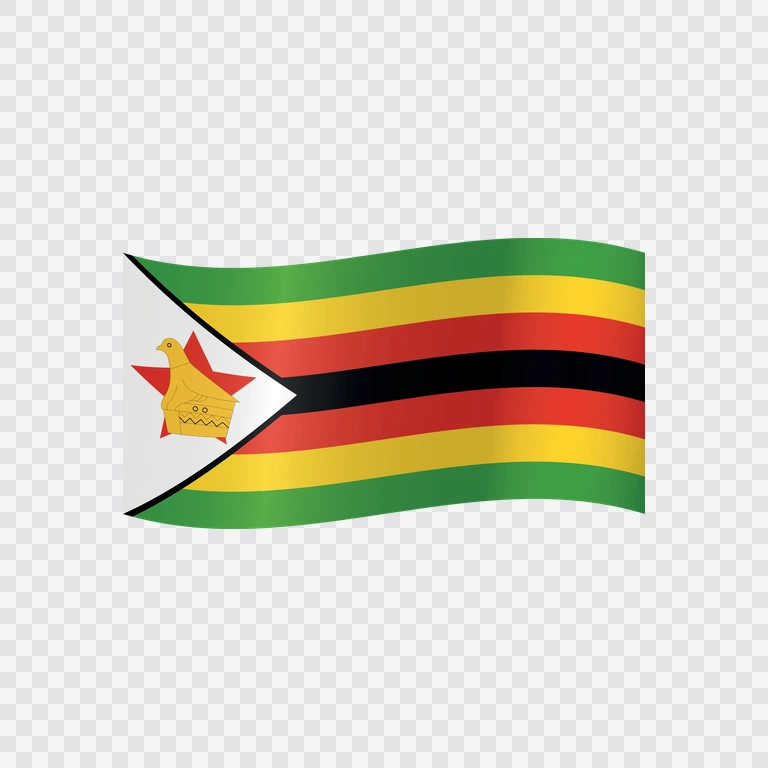 Zimbabwe waving flag