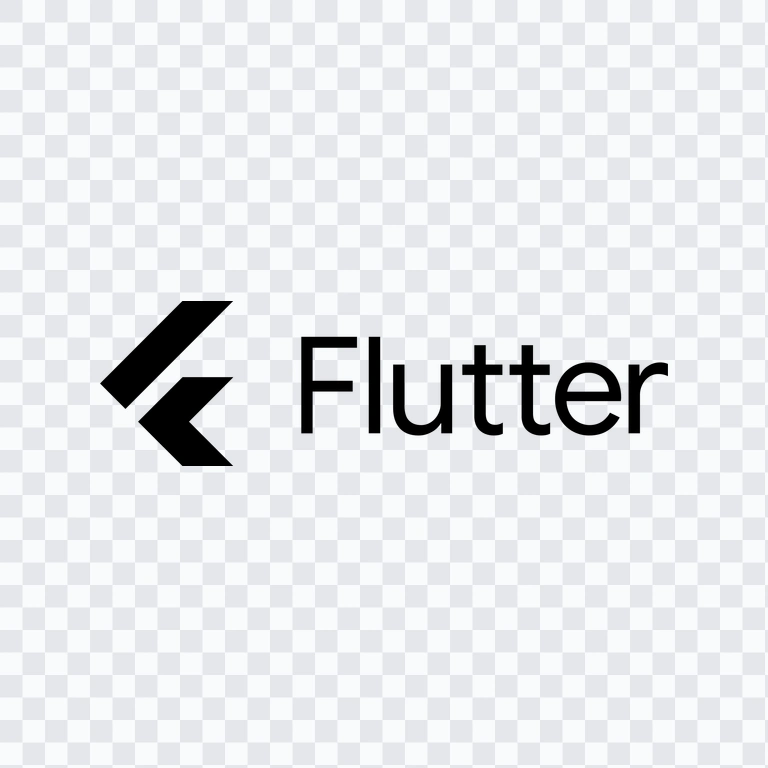 Flutter black logo PNG