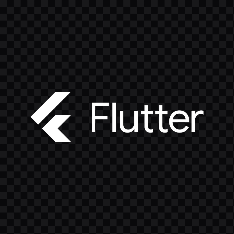 Flutter white logo PNG