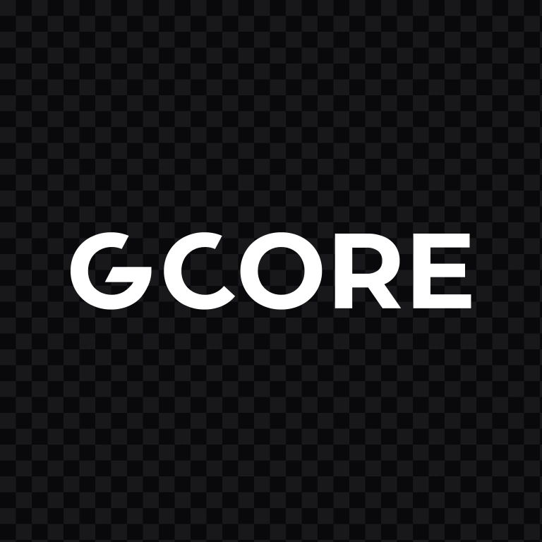 Gcore white wordmark SVG