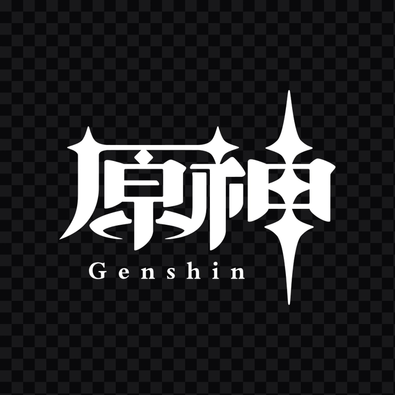 Genshin Impact white logo PNG