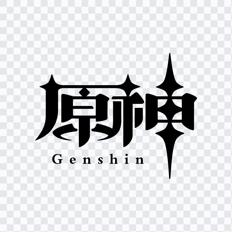 Genshin Impact black logo SVG