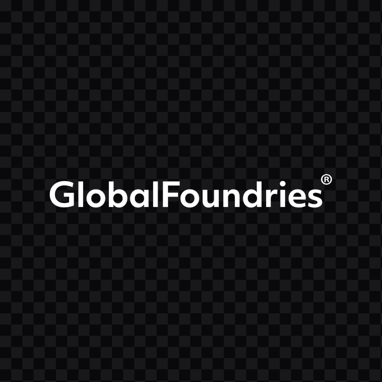 GlobalFoundries white wordmark PNG