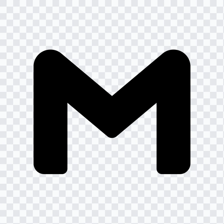 ikon Gmail hitam PNG