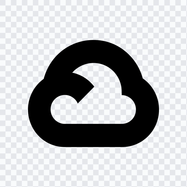 Google Cloud black icon PNG
