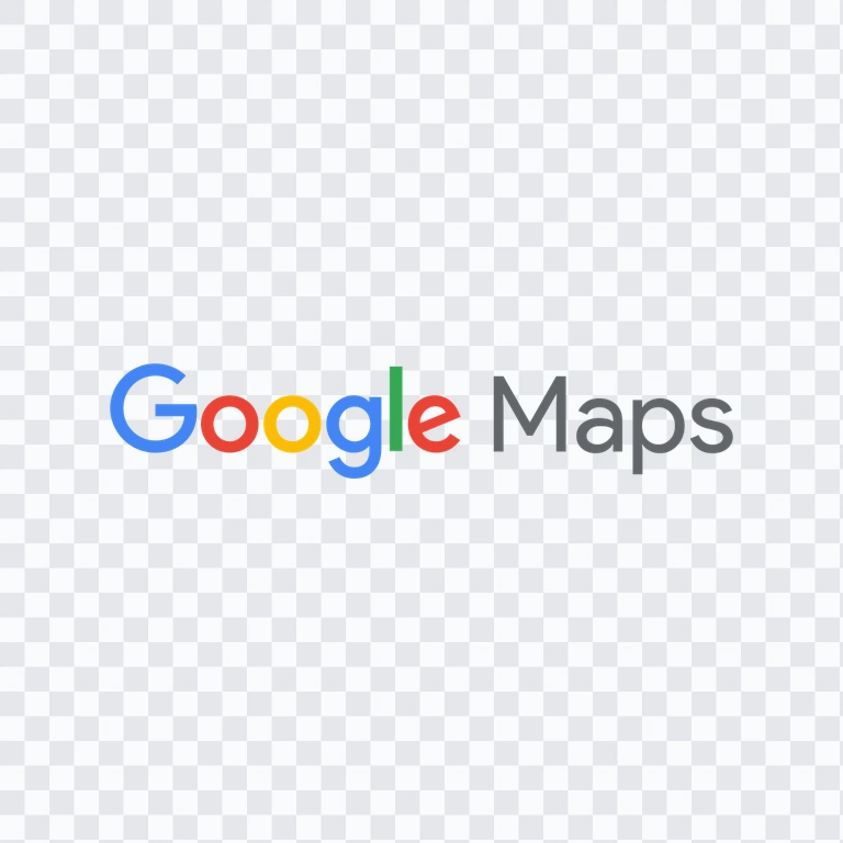 wordmark Google Maps berwarna PNG