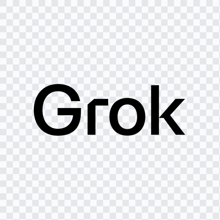 wordmark Grok / xAI hitam SVG