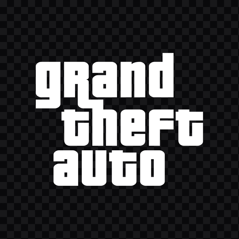GTA (Grand Theft Auto) white logo SVG