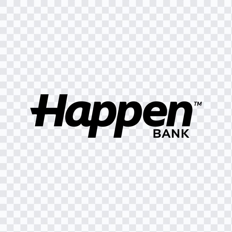Happen Bank black logo SVG