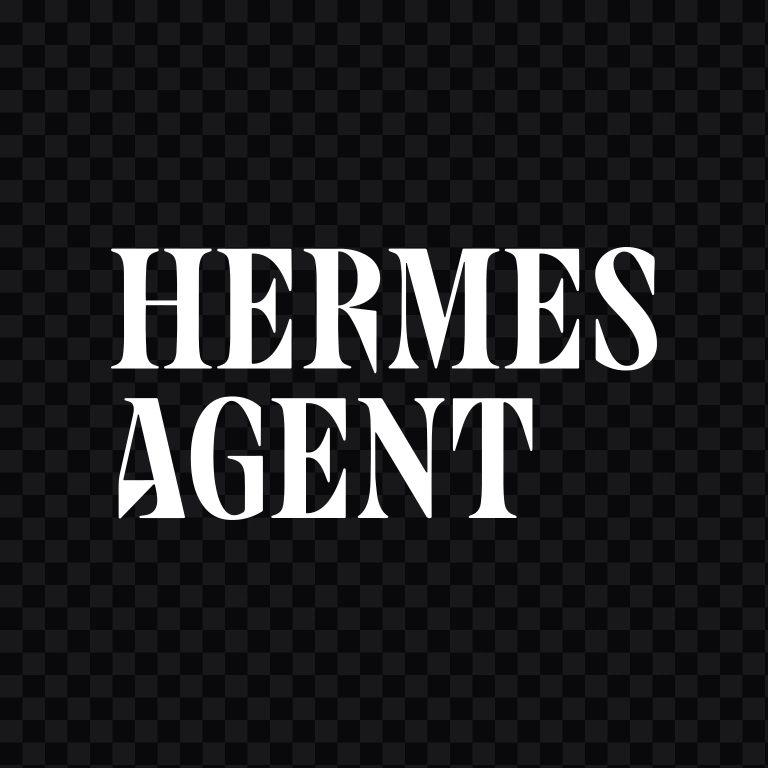 Hermes Agent white wordmark SVG