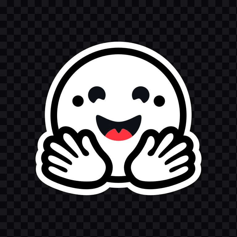 Hugging Face Square white icon SVG