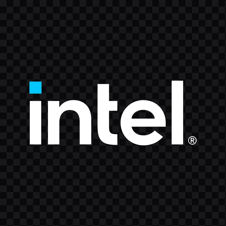 logo Intel putih SVG