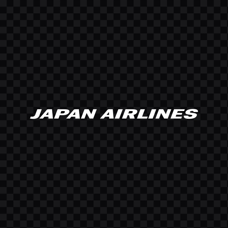 Japan Airlines (JAL) white wordmark SVG