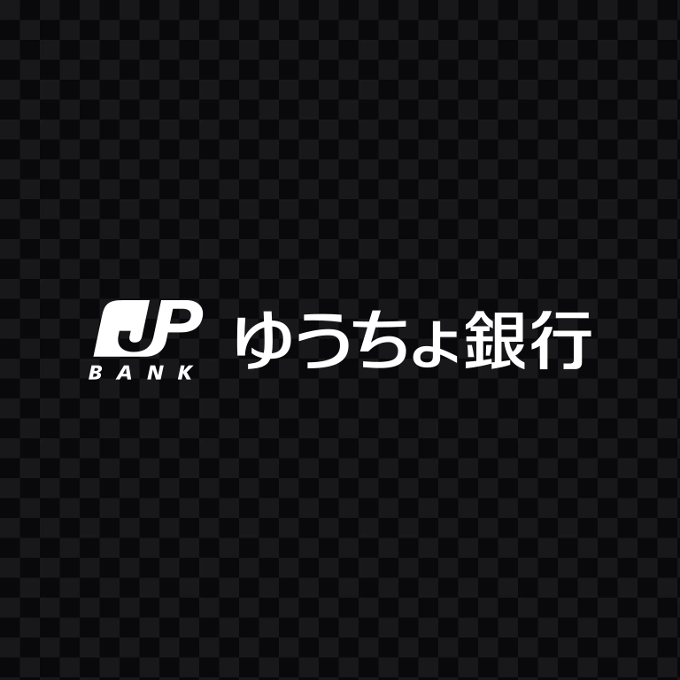 Japan Post Bank white logo SVG