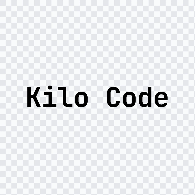 Kilo Code black wordmark SVG