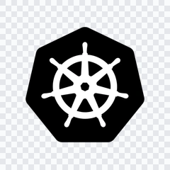 Kubernetes black icon PNG
