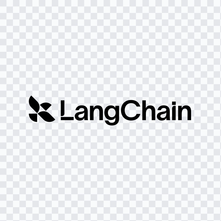 LangChain black logo SVG