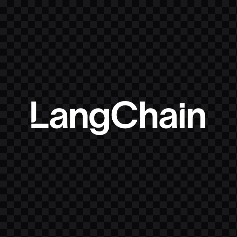 LangChain white wordmark SVG