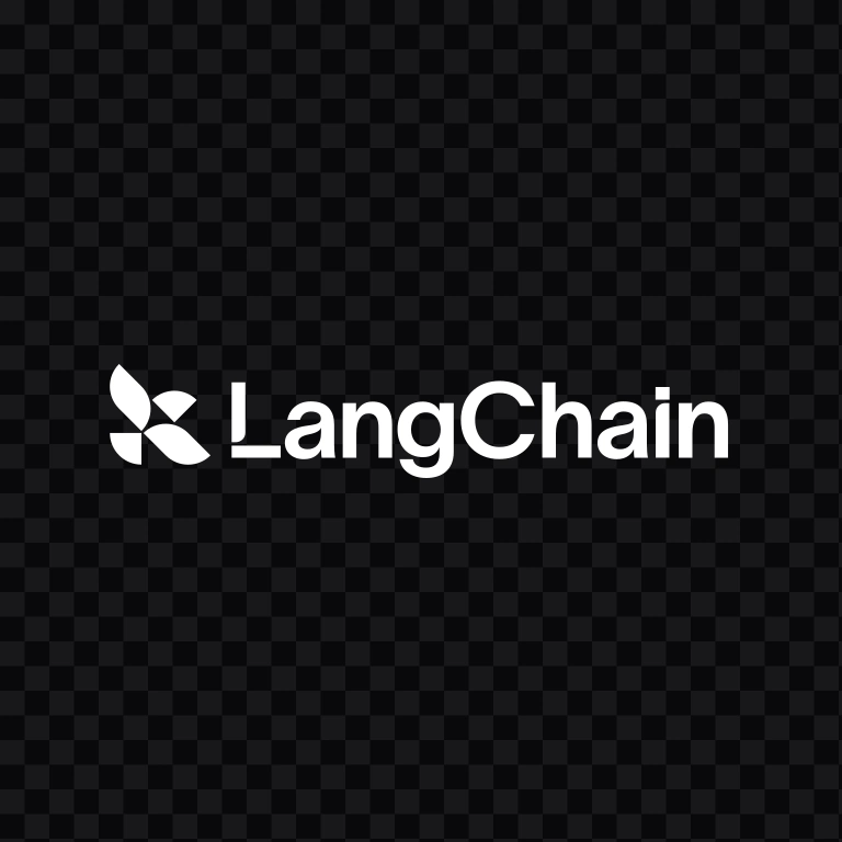 LangChain white logo SVG