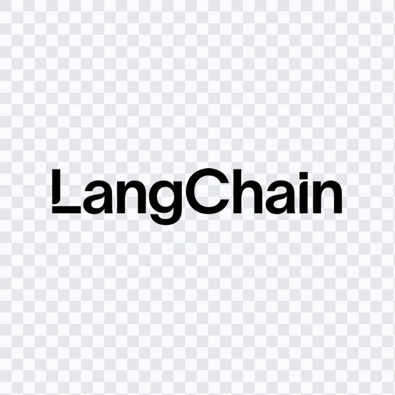 LangChain black wordmark SVG
