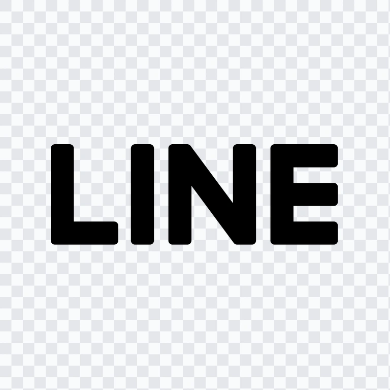LINE black wordmark PNG