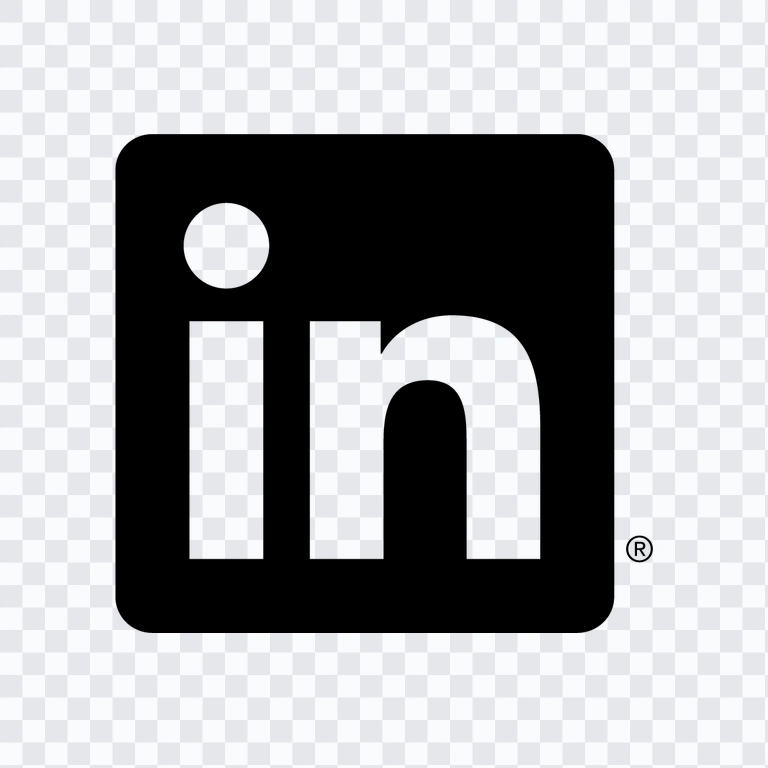 LinkedIn black icon PNG