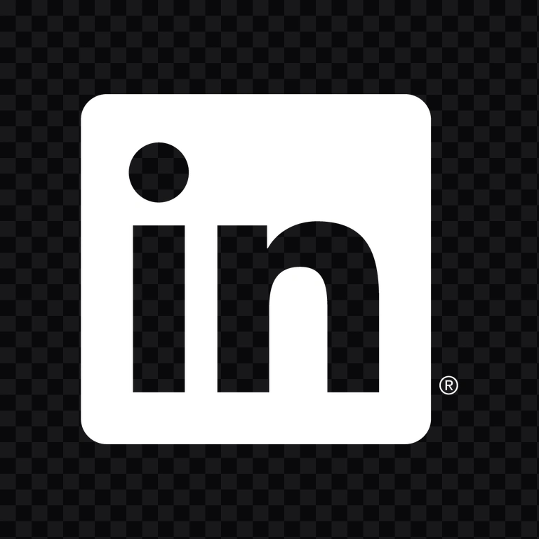 LinkedIn white icon PNG