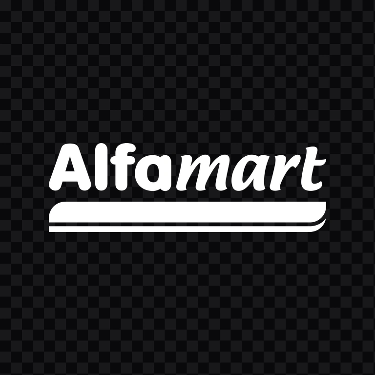 Alfamart white logo PNG