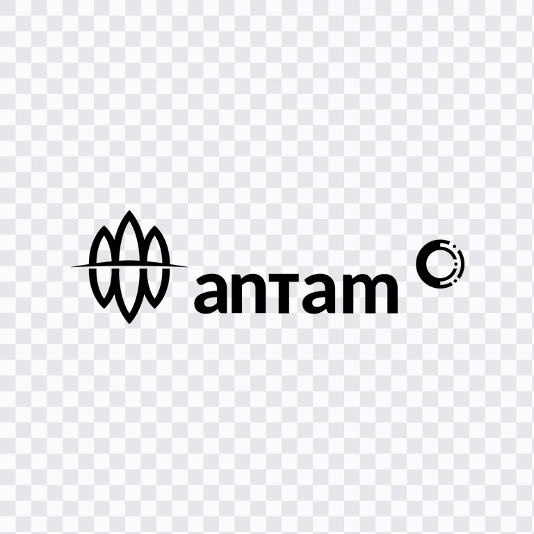 Antam black logo PNG