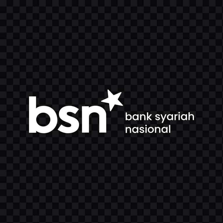 Bank BSN Horizontal With Full Name white logo SVG