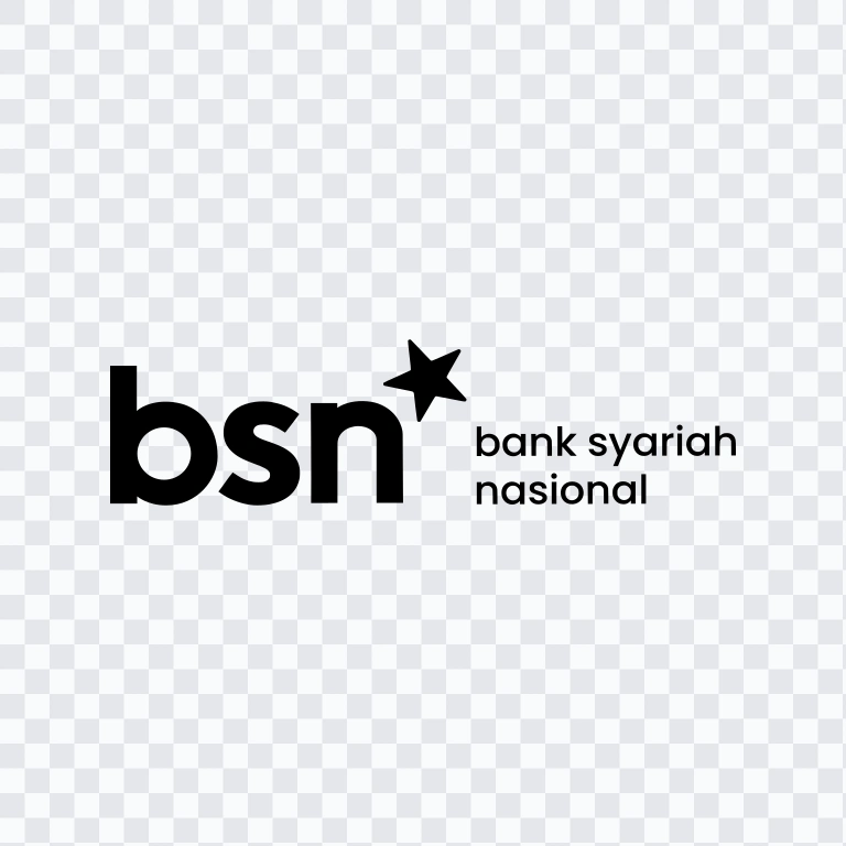 Bank BSN Horizontal With Full Name black logo SVG