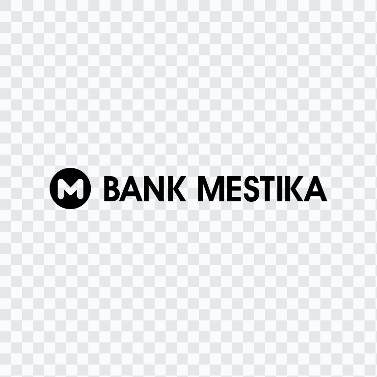 Bank Mestika black logo SVG
