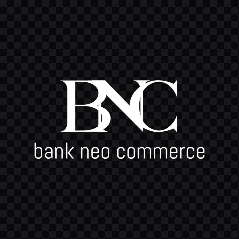 Bank Neo Commerce (BNC) white logo PNG