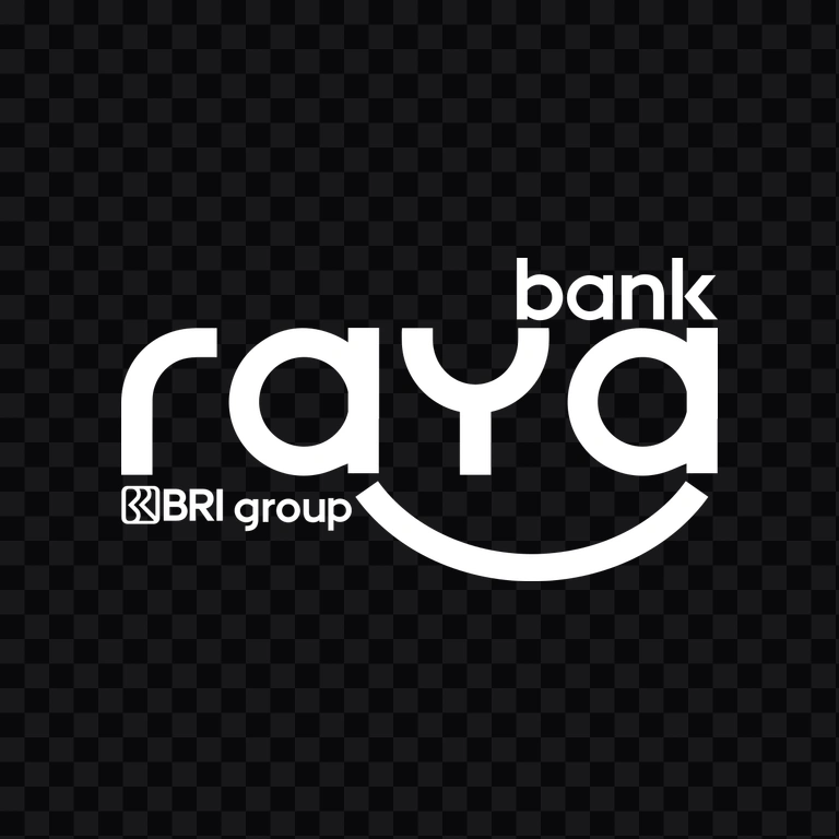 Bank Raya white logo PNG
