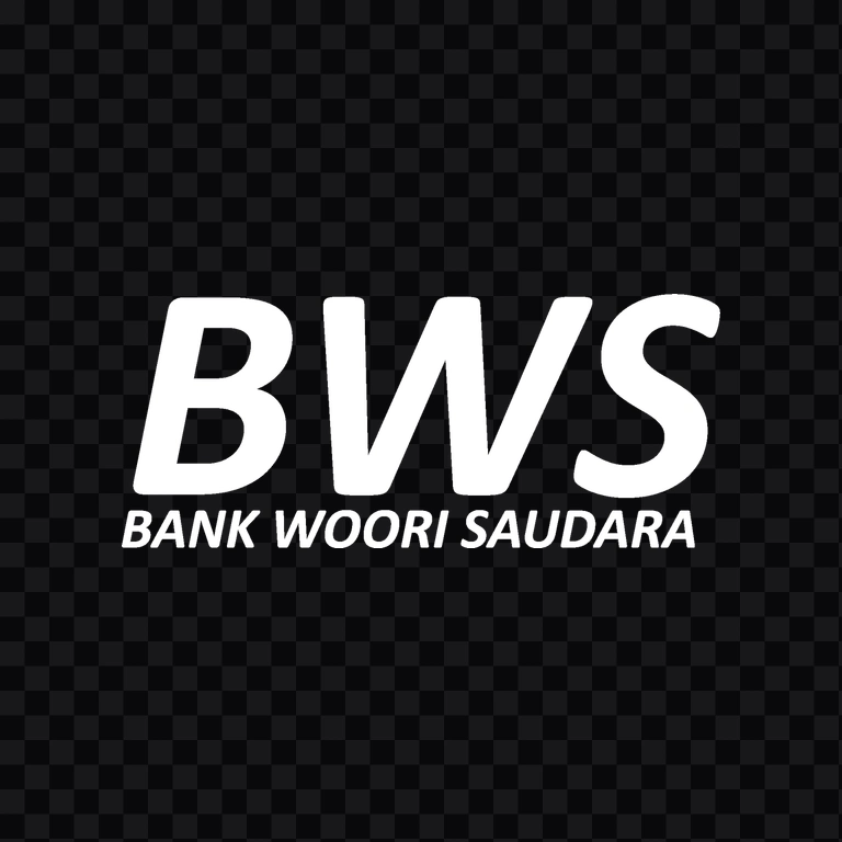 Bank Woori Saudara white wordmark PNG