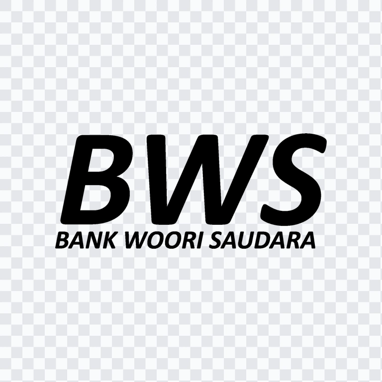 Bank Woori Saudara black wordmark PNG
