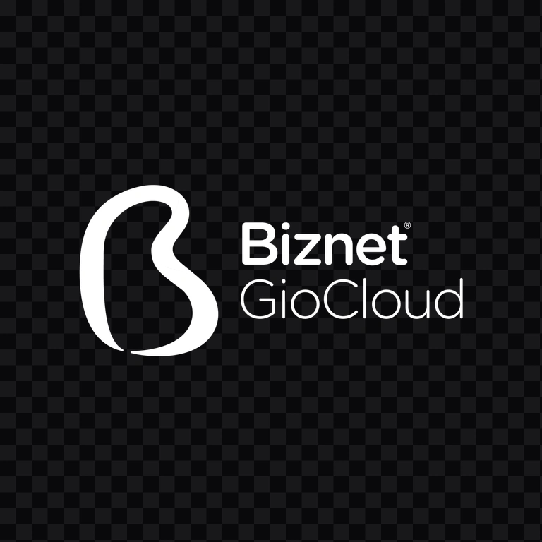 Biznet Gio white logo PNG