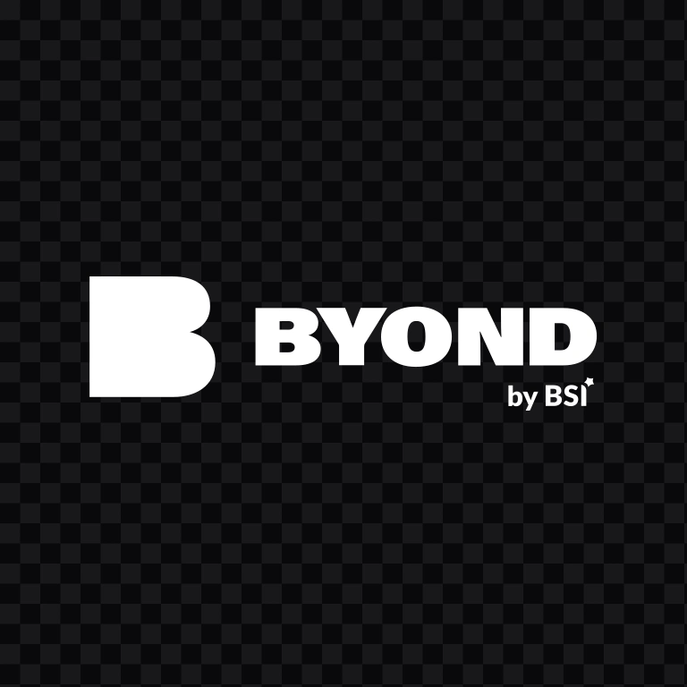 BYOND by BSI white logo SVG