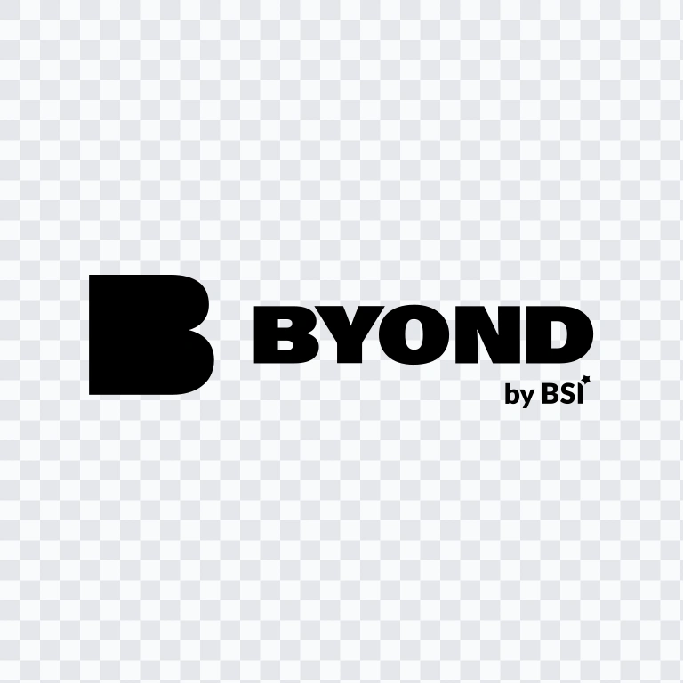 BYOND by BSI black logo SVG
