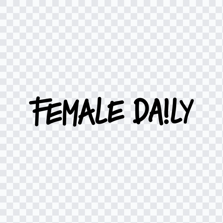 Female Daily black logo SVG