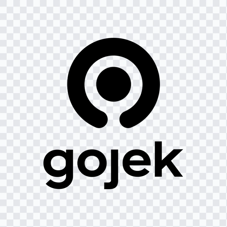 Gojek black logo PNG