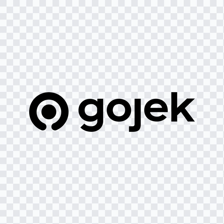 Gojek black logo PNG