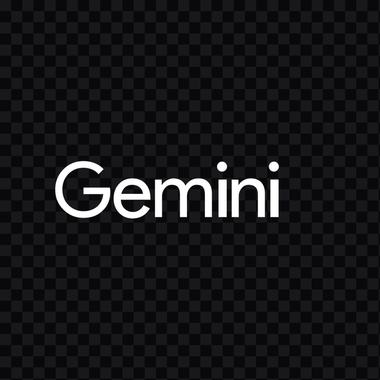 Google Gemini white wordmark PNG