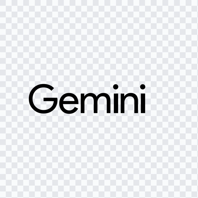 Google Gemini black wordmark SVG