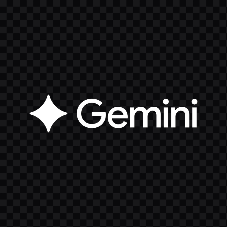Google Gemini white logo PNG