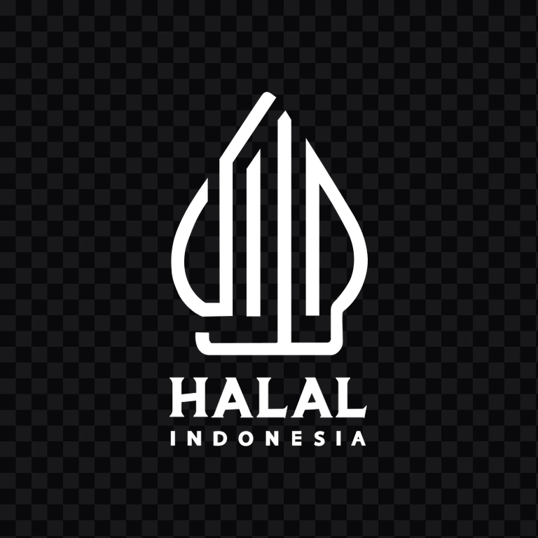 Halal Indonesia white logo PNG